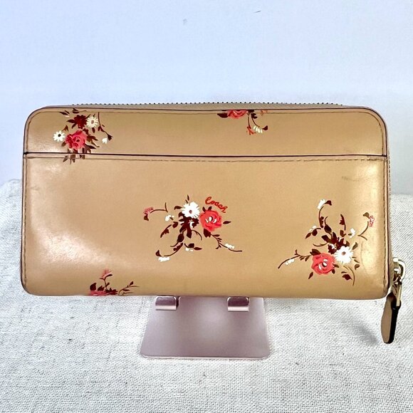 Coach Beechwood Floral/Gold Accordion Zip-Wallet | - Pre-owned - Picture 2 of 16
